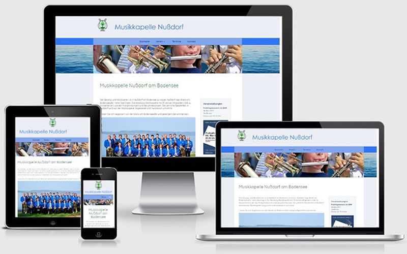 webdesign leckebusch musikkapelle nußdorf